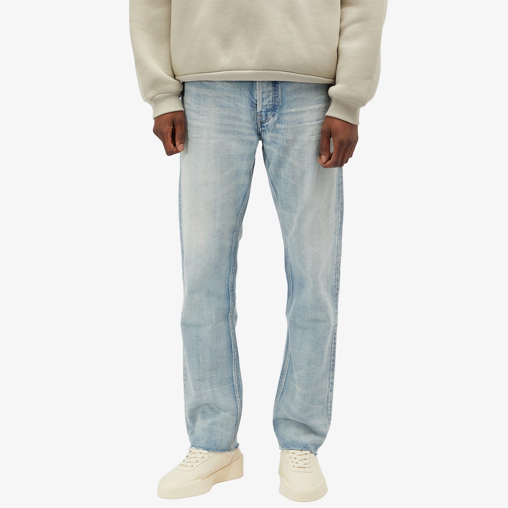 Fear of God Men's Straight 5-Pocket Jeans Light Indigo